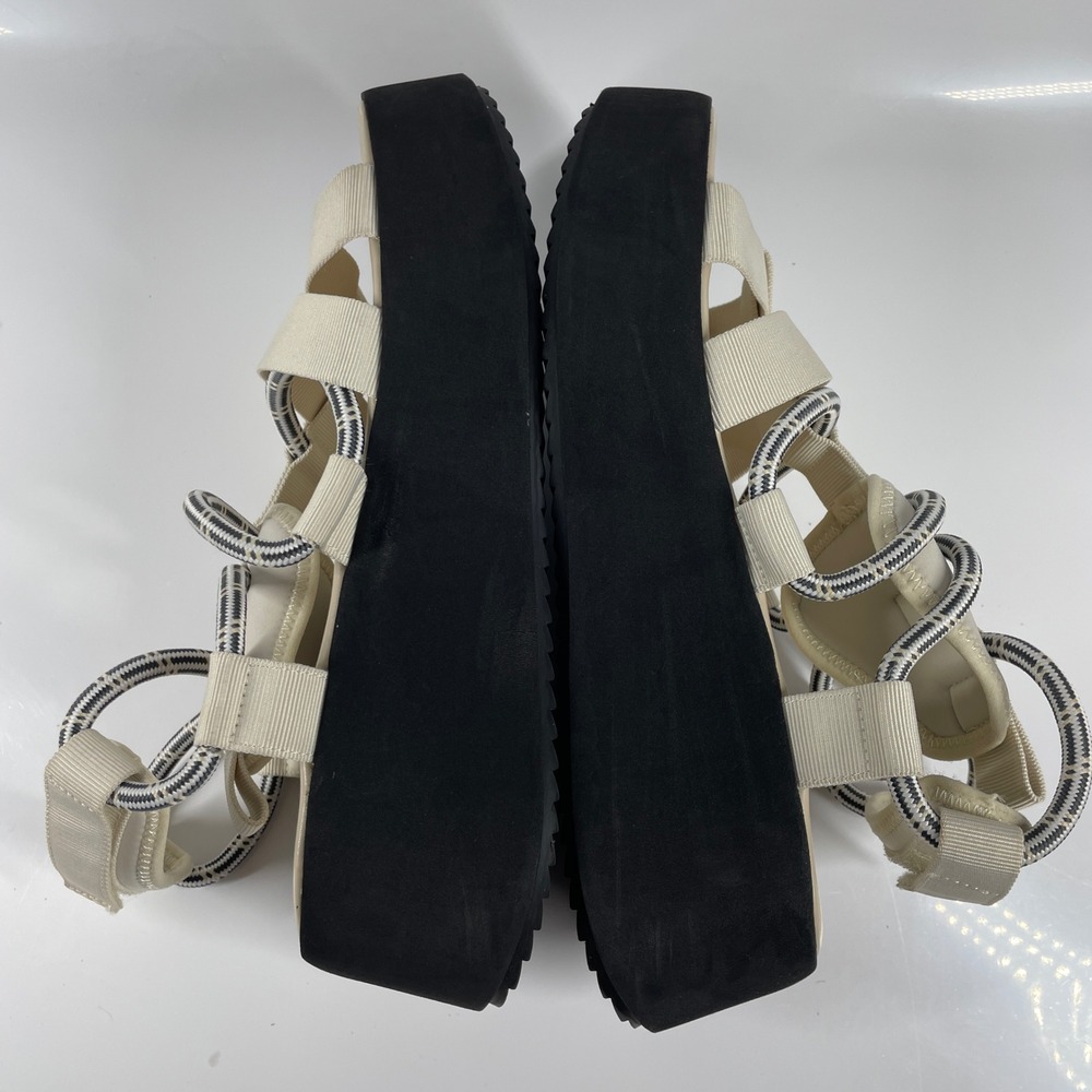 Sz 9 Anthropologie Trendy Silent D Platform Sporty Wedge y2k Strappy Sandals - Picture 7 of 15